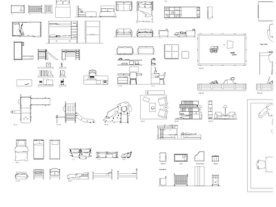 现代家具图库 现代综合儿童房 施工图