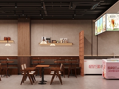 中古风奶茶店