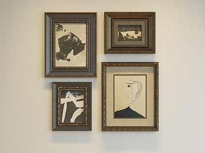 中古风挂画 法式挂画 美式挂画 画框