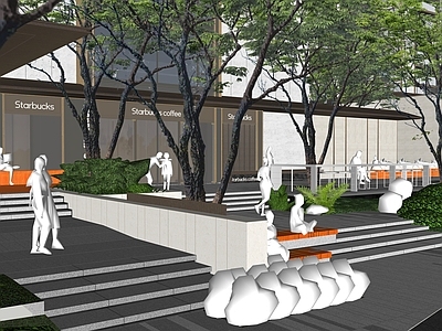 现代简约商业综合体景观
