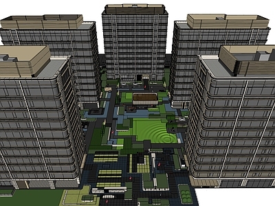现代主义小区建筑 现在海派居住区 招商