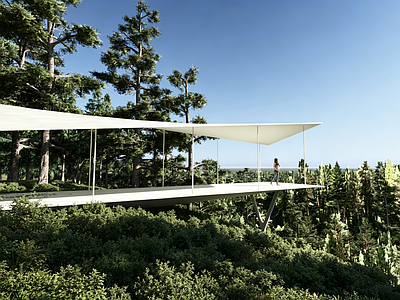 现代树屋 观景台 森林观景台 观景台 瞭望台 森林景观