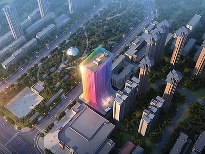 现代主义艺术风格建筑 现代高层办公楼