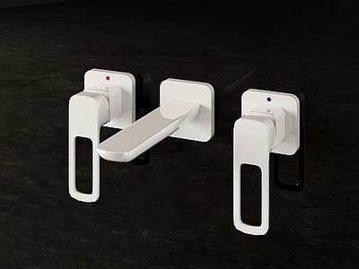 极简主义水龙头 智能水龙头 白色水龙头