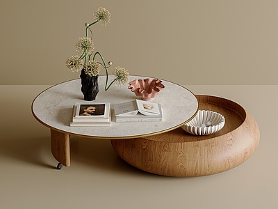 现代茶几 圆茶几 茶几摆件