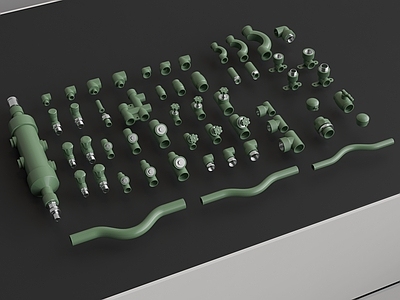 现代简约水龙头 管道配件 水管管道 管道接头