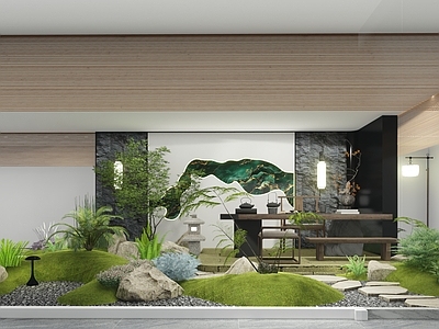 新中式室内景观