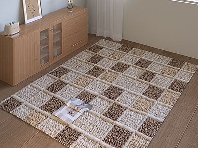 原木风儿童地毯 奶油风儿童地毯