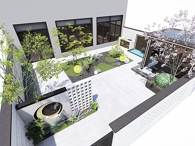 新中式别墅庭院