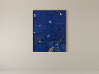 克莱因蓝艺术风挂画 装饰画 挂画