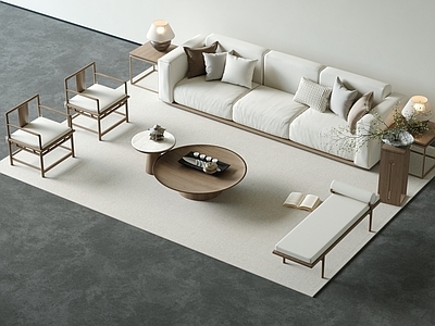 新中式沙发组合