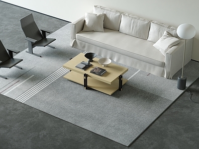 现代简约三人沙发