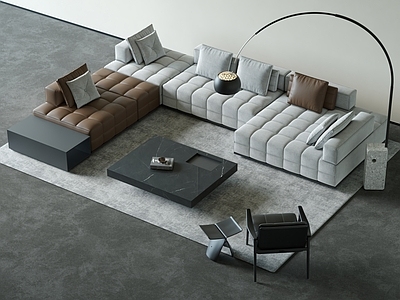 意式极简沙发组合