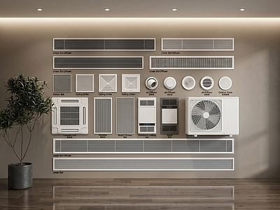 现代简约空调出风口 空调出风口  中央空调空调外机