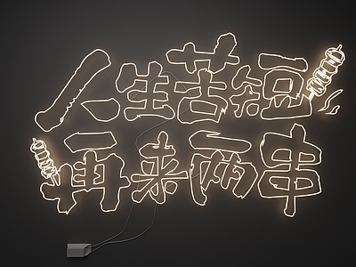 霓虹艺术风艺术装置 霓虹灯