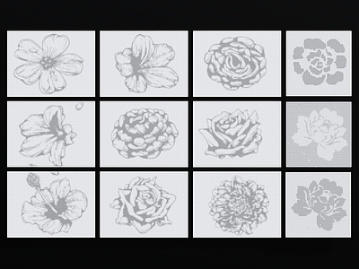 像素艺术其他五金 花图案冲孔板 花朵镂空板