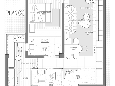 小户型平层 81平平面图 施工图