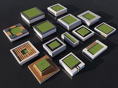 新中式功能设施 树池 花池