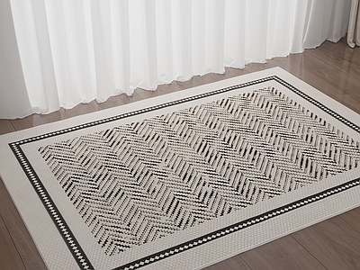 现代简约地毯 法式中古风地毯