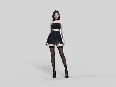 极简虚拟人物 时尚美女 时尚少女 模特