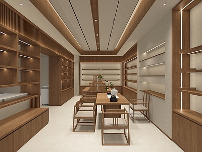 新中式茶叶店 茶叶店 店铺