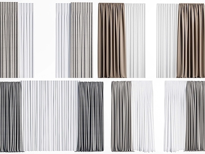 现代窗帘 布艺窗帘  薄纱 纱帘