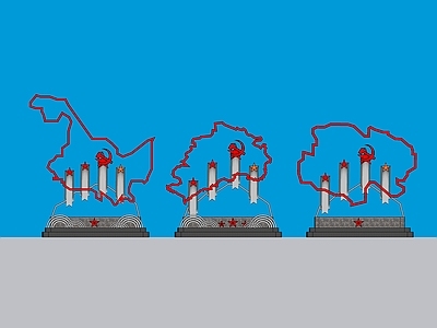 现代宣传栏 红色文化宣传 特色文旅美陈 共和国之心美陈 江西省文化景观 党政公共文旅美陈