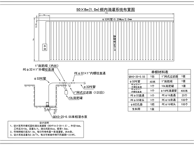 其他给排水 标准规格大棚滴灌 施工图