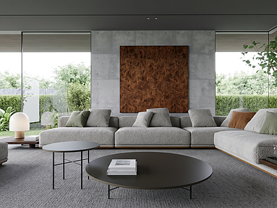 极简别墅客厅 极简别墅客厅 意式极简客厅