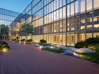 新中式办公园区景观