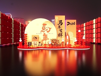 新中式春节美陈 春节美陈