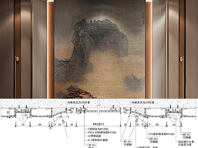 墙面节点 墙面造型节点 施工图
