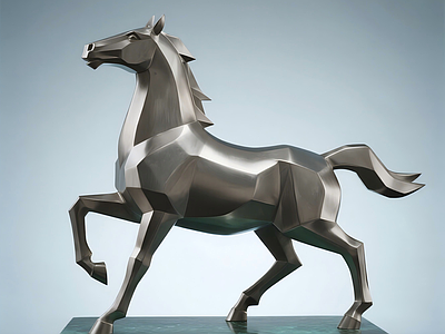 现代雕塑摆件 景观马雕塑 金属马雕塑 景观情境雕塑 抽象艺术雕塑