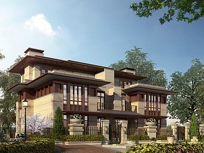 新亚洲风格联排别墅 联排别墅 别墅