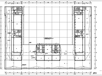 现代办公楼建筑 现代U型办公楼 施工图