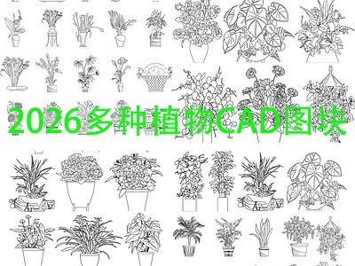 现代综合植物图库 综合植物 施工图