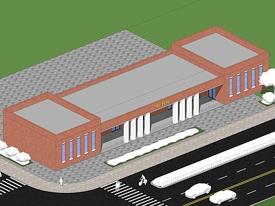 现代学校建筑 后勤楼