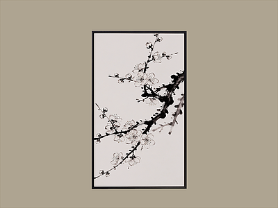 新中式挂画 国画 新中式挂画 中式挂画 梅花