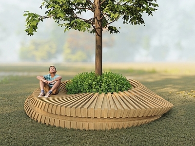 原木风景观座椅 树池景观座椅 树池座凳 圆形树池 异形树池 花池座椅