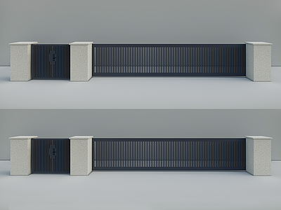 现代极简庭院门 铝合金庭院门 别墅花园门 花园入户门 铝艺院门 户外电动门