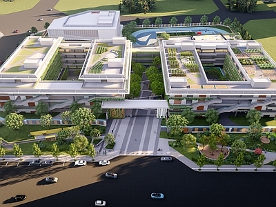 新中式学校建筑 现代学校