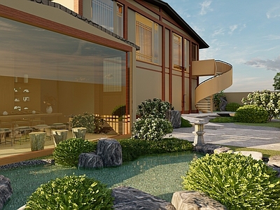 新中式别墅庭院