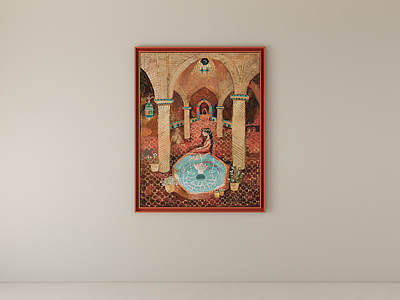 中古风挂画 装饰画 挂画
