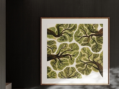 美式挂画 绿色挂画 卧室挂画 儿童房挂画 油画
