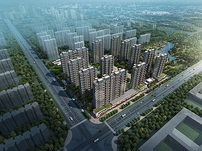 现代主义小高层住宅楼 现代高层住宅