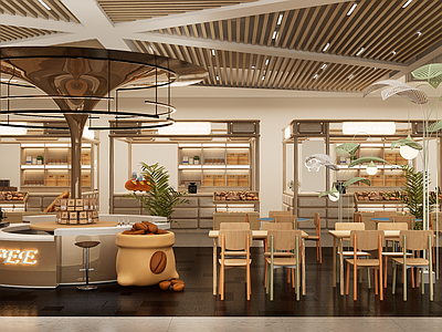 现代咖啡厅 网红打卡美食城 网红商场餐厅店铺 网红商场小吃城 网红吧台水吧区 网红打卡员工餐厅