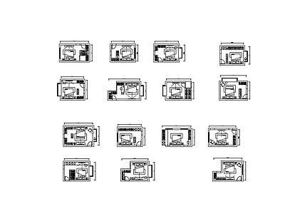 现代简约家具图库 卧室 施工图