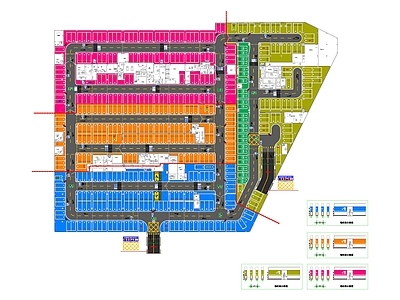 小区停车区 地下停车场 施工图