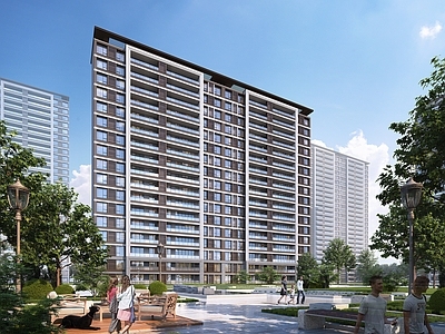 现代简约小高层住宅楼 现代小高层住宅