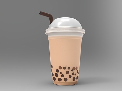极简餐具 奶茶 珍珠奶茶 奶茶美陈